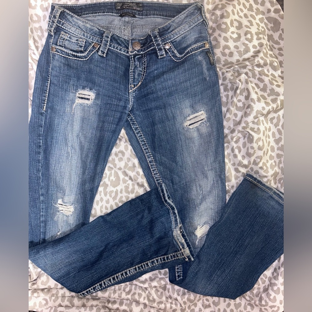 vintage silver jeans